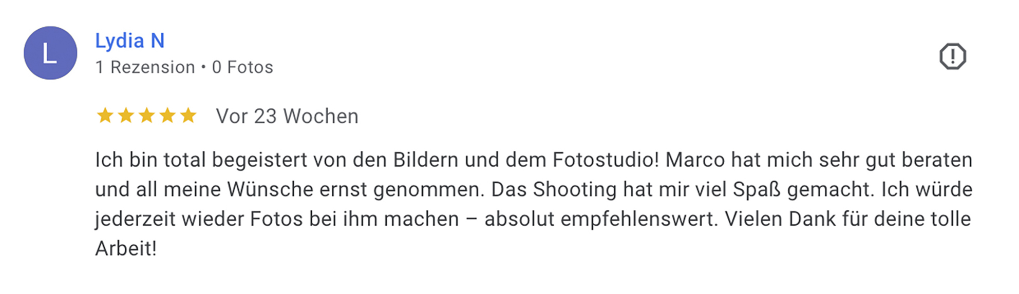 Gute Bewertungen, Top Bewertungen, gute Rezensionnen, Guter Fotograf, Fotostudio mit guten Bewertungen