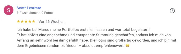 Gute Bewertungen, Top Bewertungen, gute Rezensionnen, Guter Fotograf, Fotostudio mit guten Bewertungen