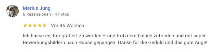 Gute Bewertungen, Top Bewertungen, gute Rezensionnen, Guter Fotograf, Fotostudio mit guten Bewertungen
