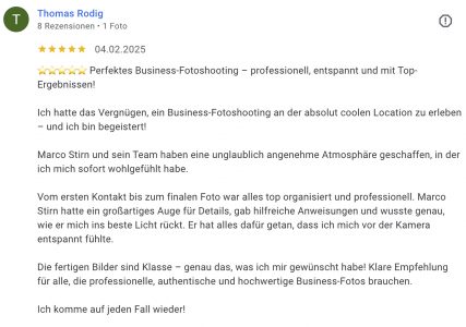 Gute Bewertungen, Top Bewertungen, gute Rezensionnen, Guter Fotograf, Fotostudio mit guten Bewertungen