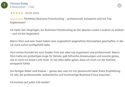 Gute Bewertungen, Top Bewertungen, gute Rezensionnen, Guter Fotograf, Fotostudio mit guten Bewertungen