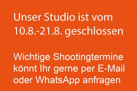 Studioferien vom 10.8.-21.8.2026