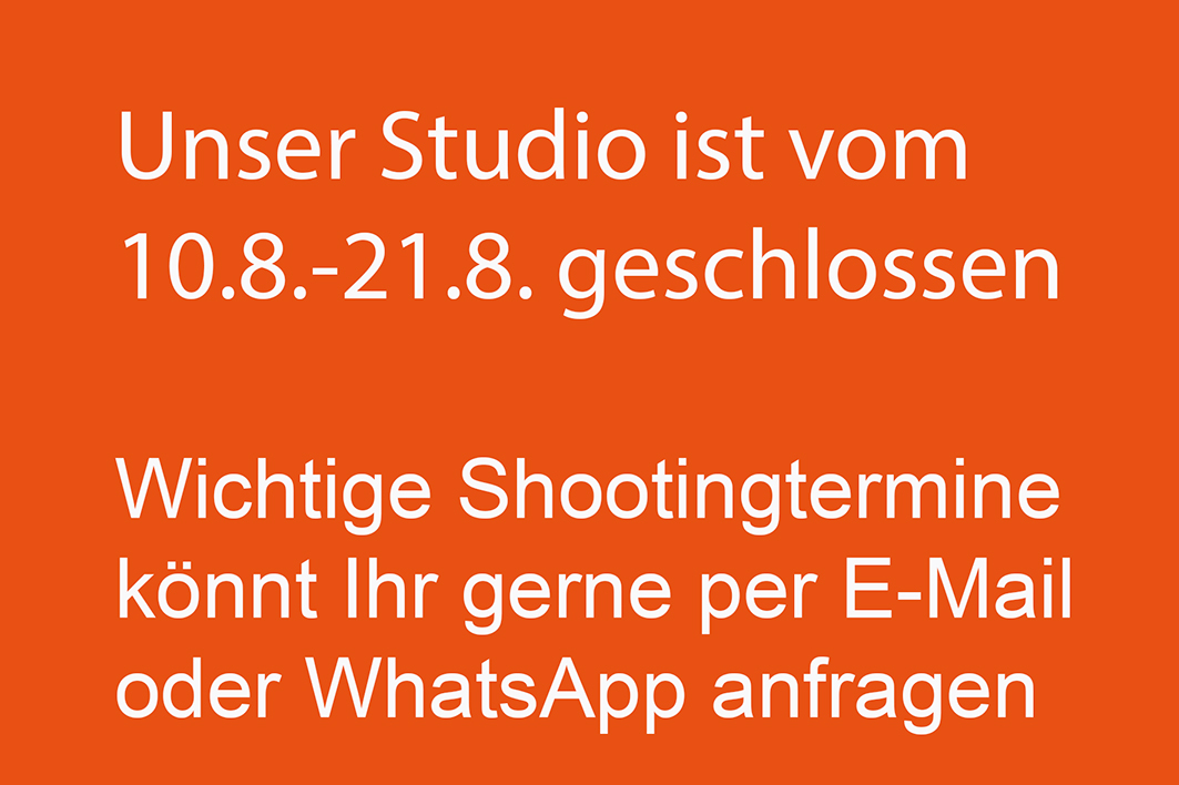 Studioferien vom 10.8.-21.8.2026